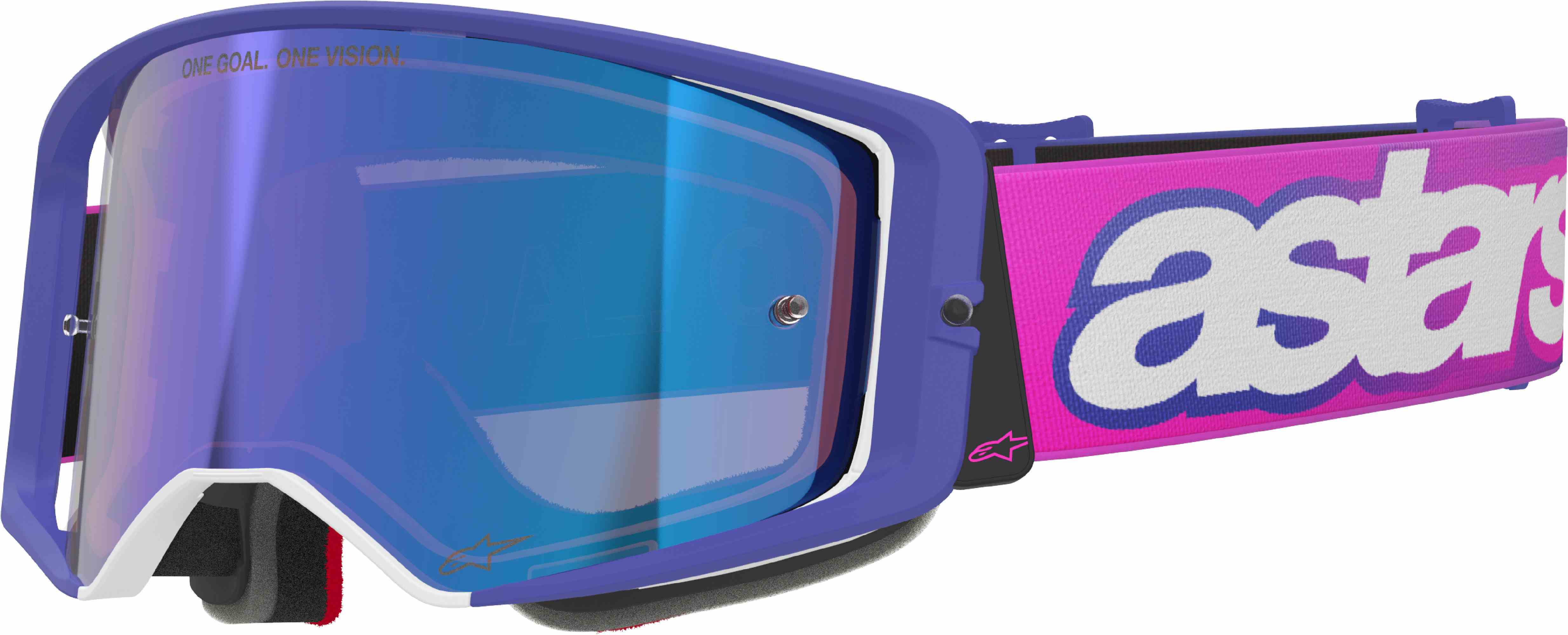 Alpinestars Men's Pink Supertech Vision Vista Motocross Goggles, For