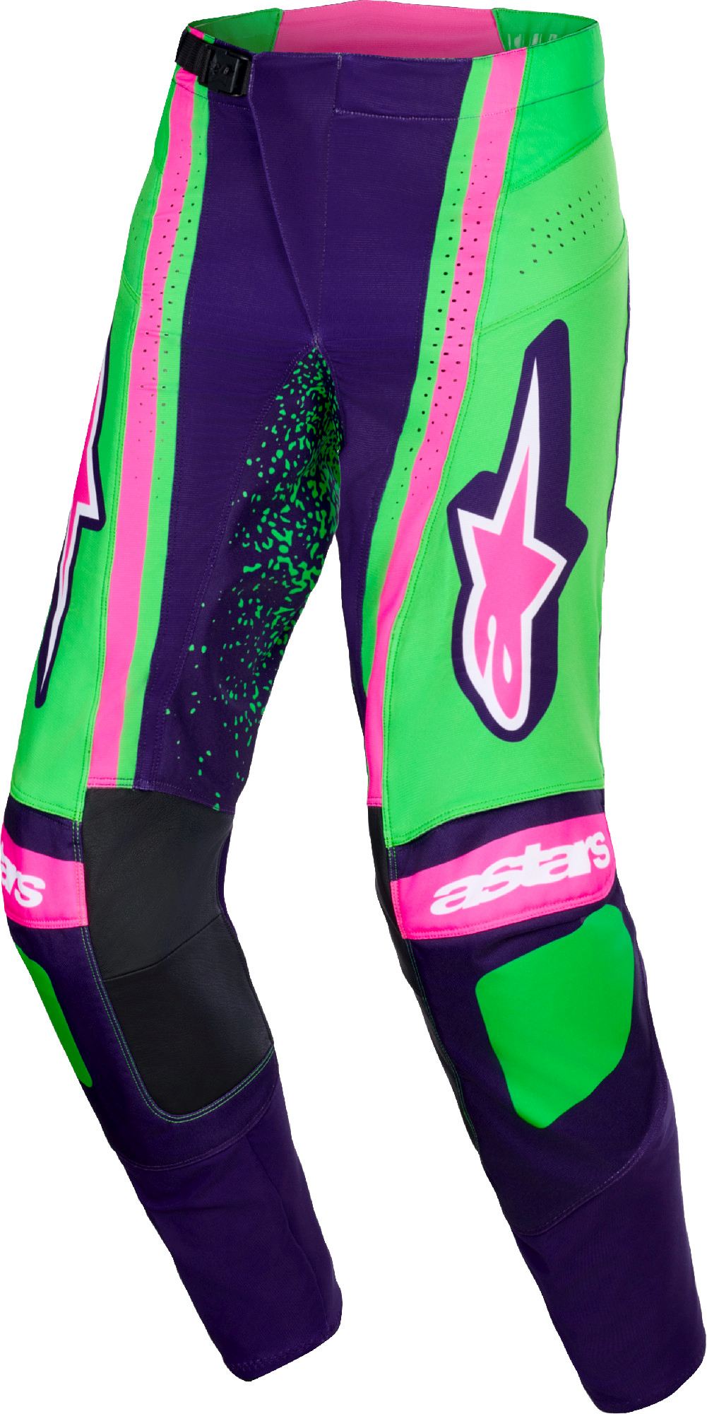 Alpinestars Techstar Nomur Motocross Pants, green-purple, Size 30 for Men-image-967141800