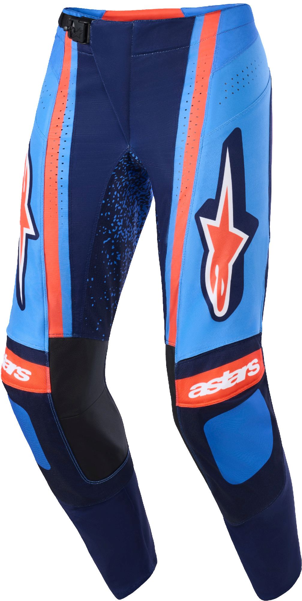 Alpinestars Men's Blue Orange Techstar Nomur Motocross Pants, Blue-Orange, Size 34 For