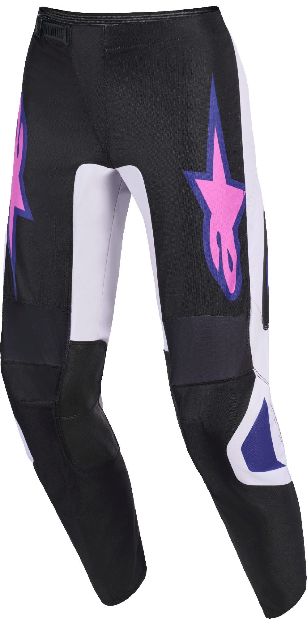 Alpinestars Fluid Grid Motocross Pants, black-grey-purple, Size 38 for Men-image-967143107
