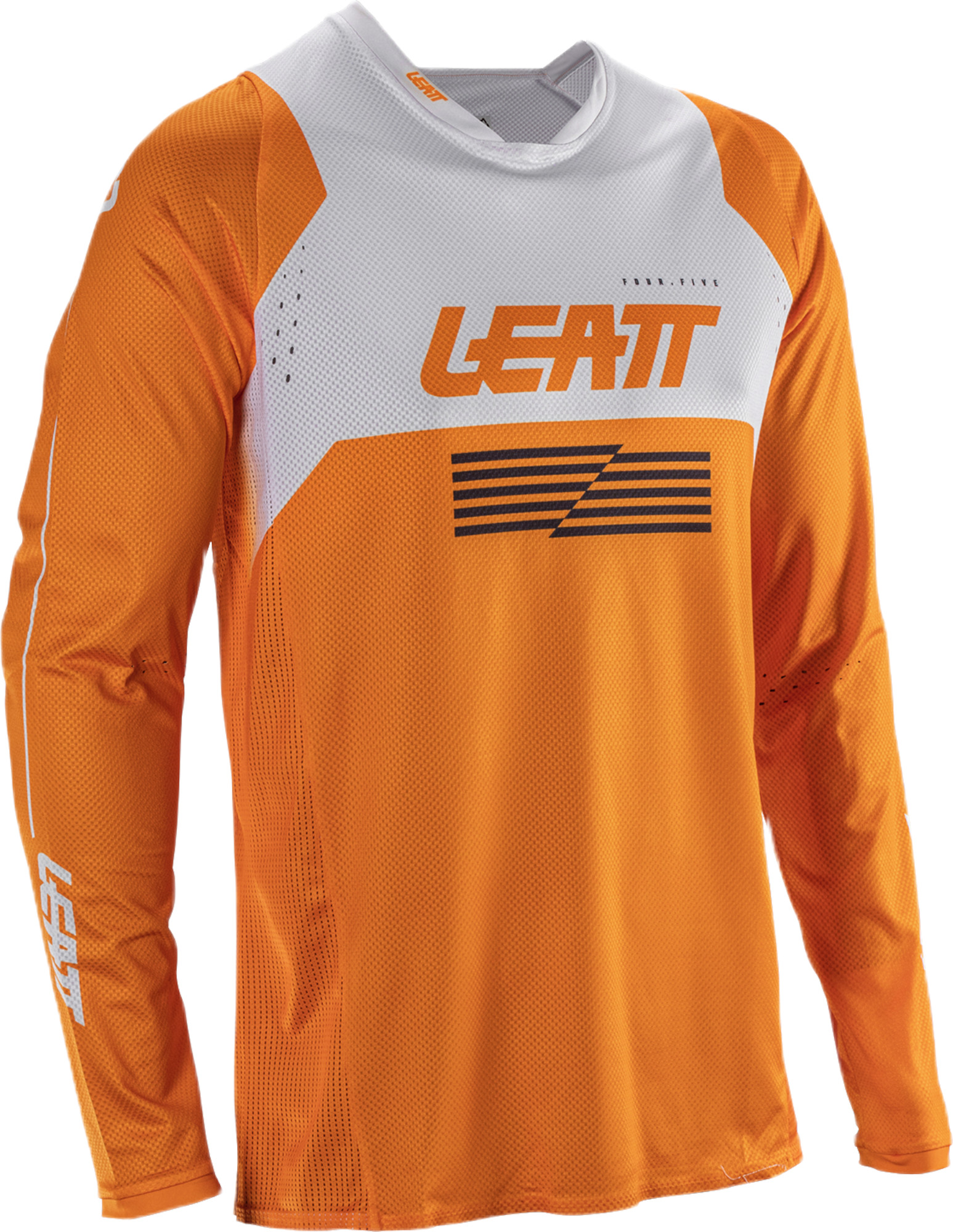 Leatt Moto 4.5 Lite V26 Maillot de motocross, blanc-orange, taille M pour Hommes