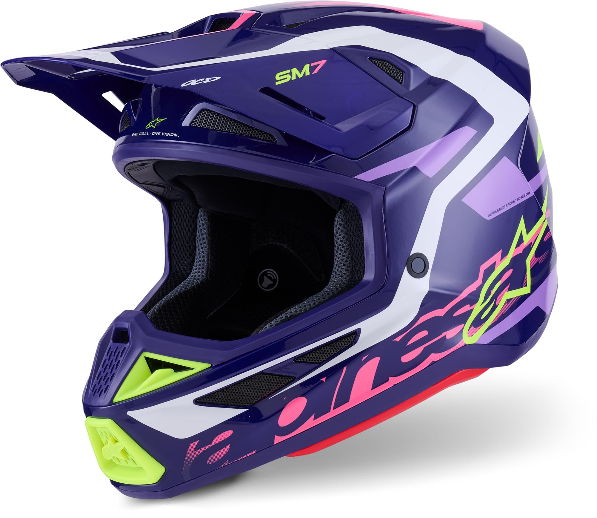Alpinestars Men's Purple S-M7 Deed Motocross Helmet, Size 2XL For
