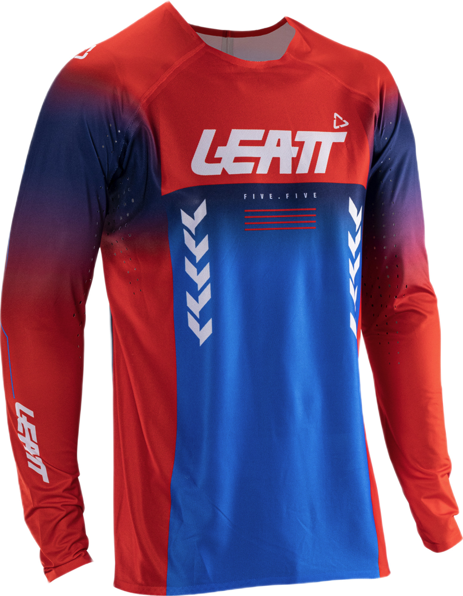 Leatt Moto 5.5 UltraWeld V26 Maillot de motocross, rouge-bleu, taille XL pour Hommes