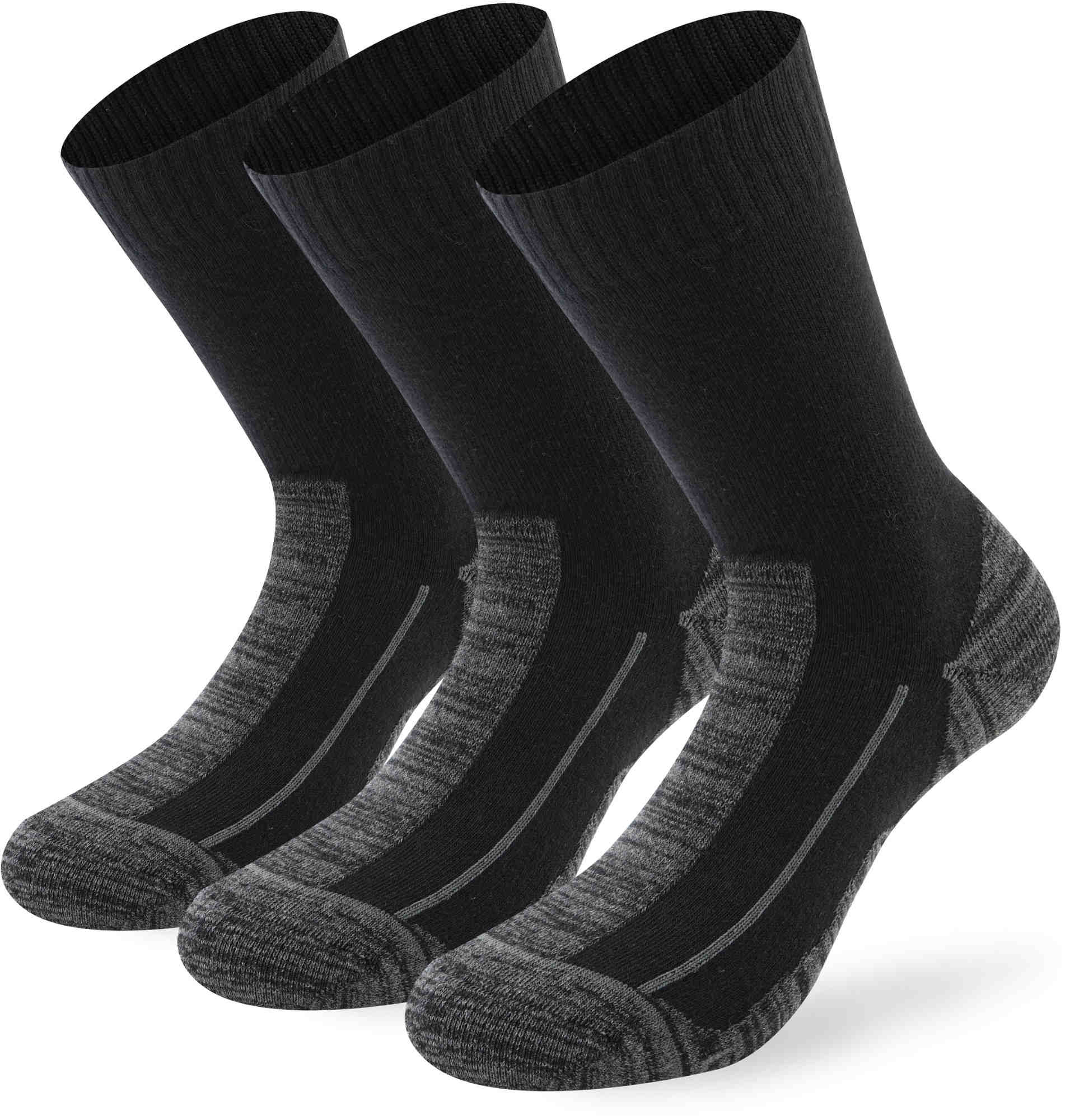 Lenz Performance Multisport Chaussettes - Paquet de 3, noir-gris, taille 39 - 42 pour Hommes