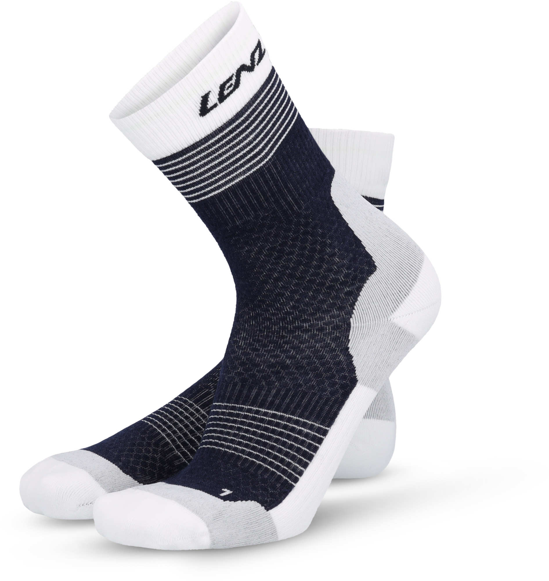 Lenz Think About Merino Nordic 2.0 Chaussettes, blanc-bleu, taille 35 - 38 pour Hommes
