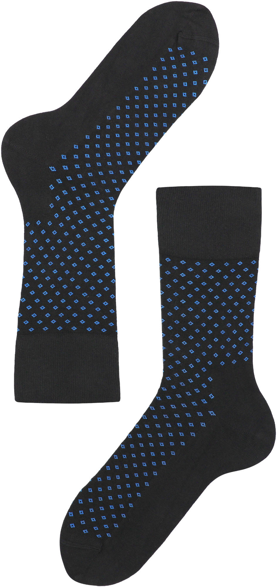 Lenz Think About Dots Chaussettes - Paquet de 2, noir-bleu, taille 42 - 44 pour Hommes
