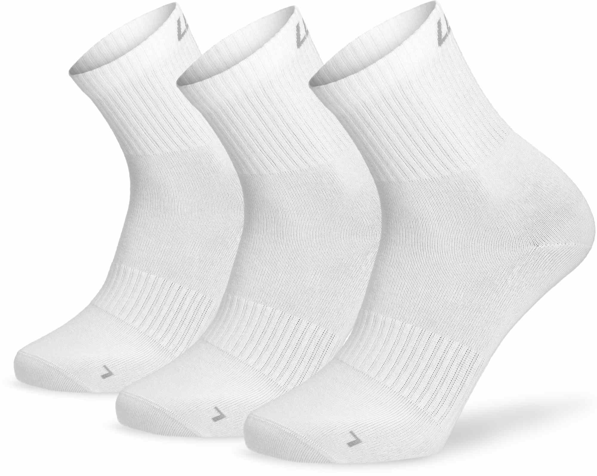 Lenz Sports Low Cut Chaussettes - Paquet de 3, blanc, taille 35 - 38 pour Hommes