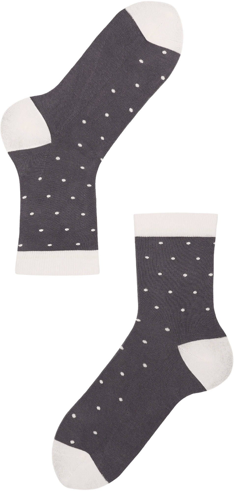 Lenz Think About Dots Chaussettes Femme - Paquet de 2, gris-blanc, taille 39 - 42 pour Femmes