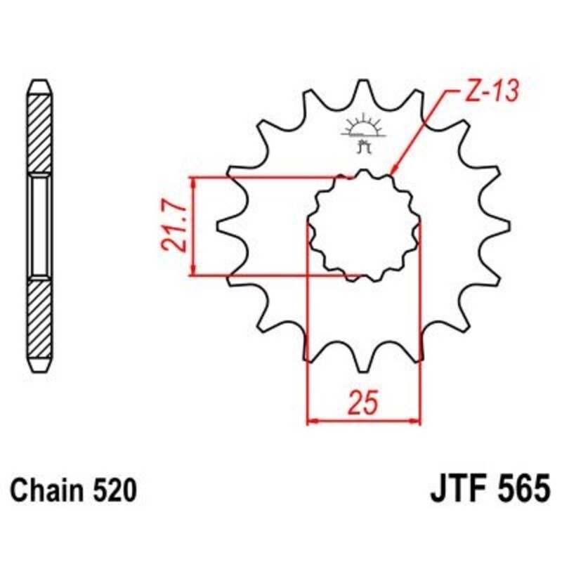 JT SPROCKETS Steel Noise Free Front Sprocket - 520