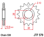 JT SPROCKETS Steel Noise Free Front Sprocket - 530