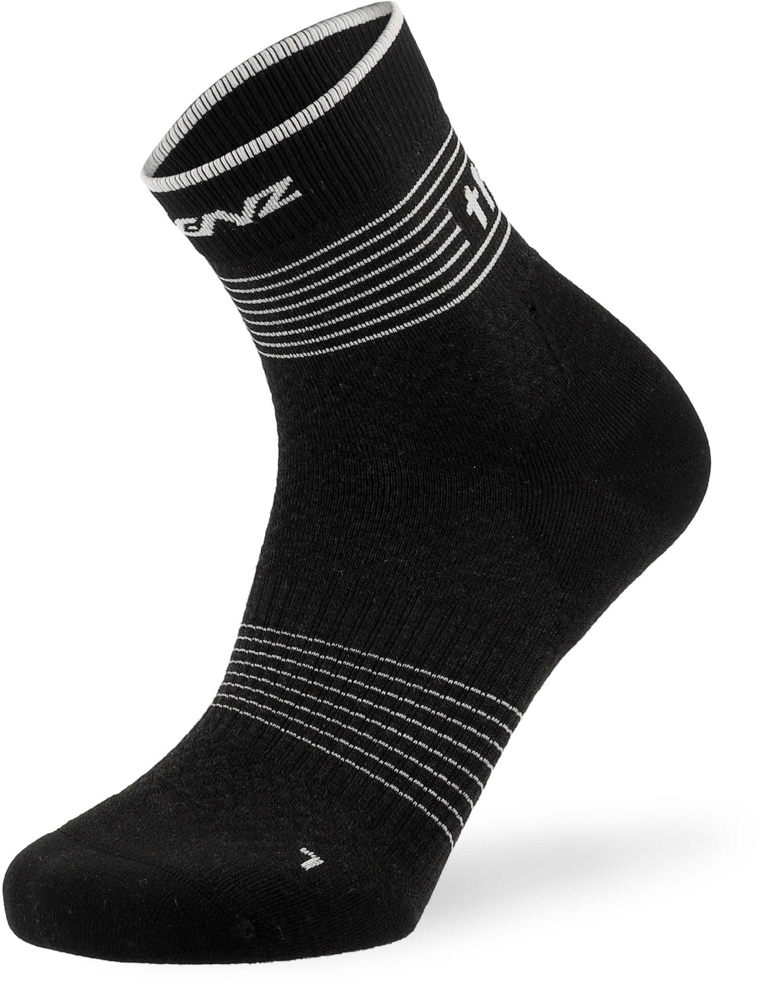 Lenz Think About Merino Outdoor 2 Low Chaussettes, noir-blanc, taille 45 - 47 pour Hommes