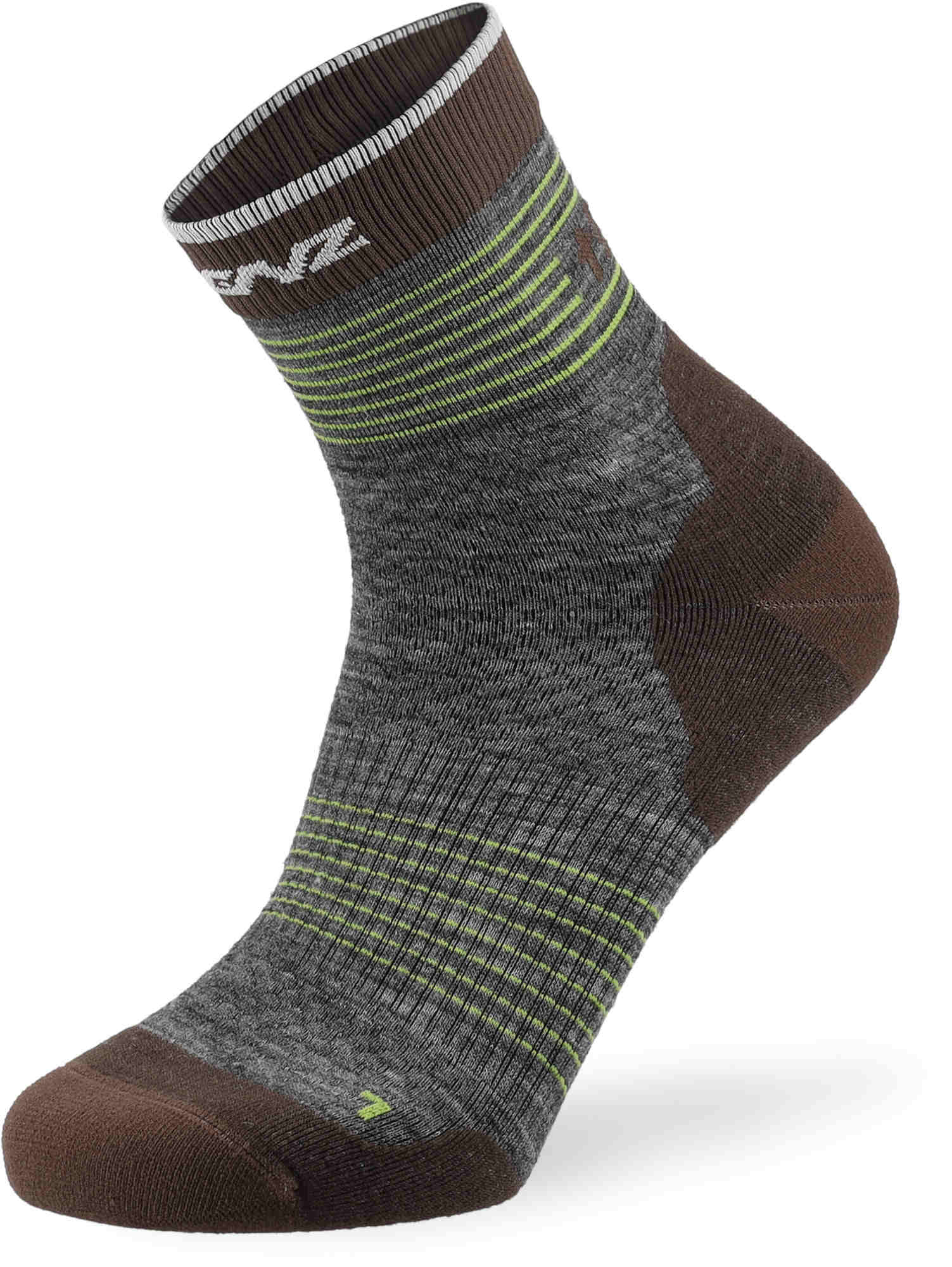 Lenz Think About Merino Outdoor 2 Low Chaussettes, gris-vert, taille 45 - 47 pour Hommes