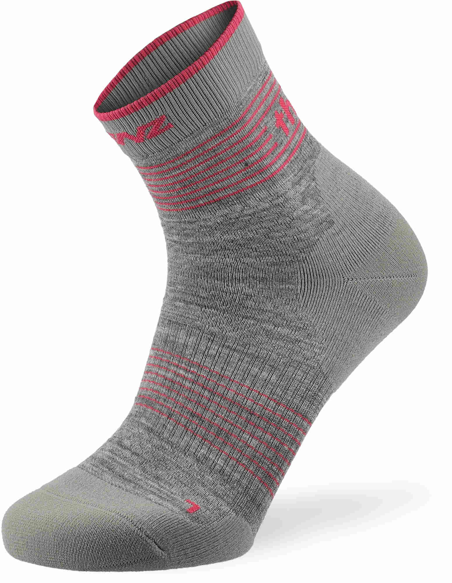 Lenz Think About Merino Outdoor 2 Low Chaussettes, gris-rose, taille 35 - 38 pour Hommes