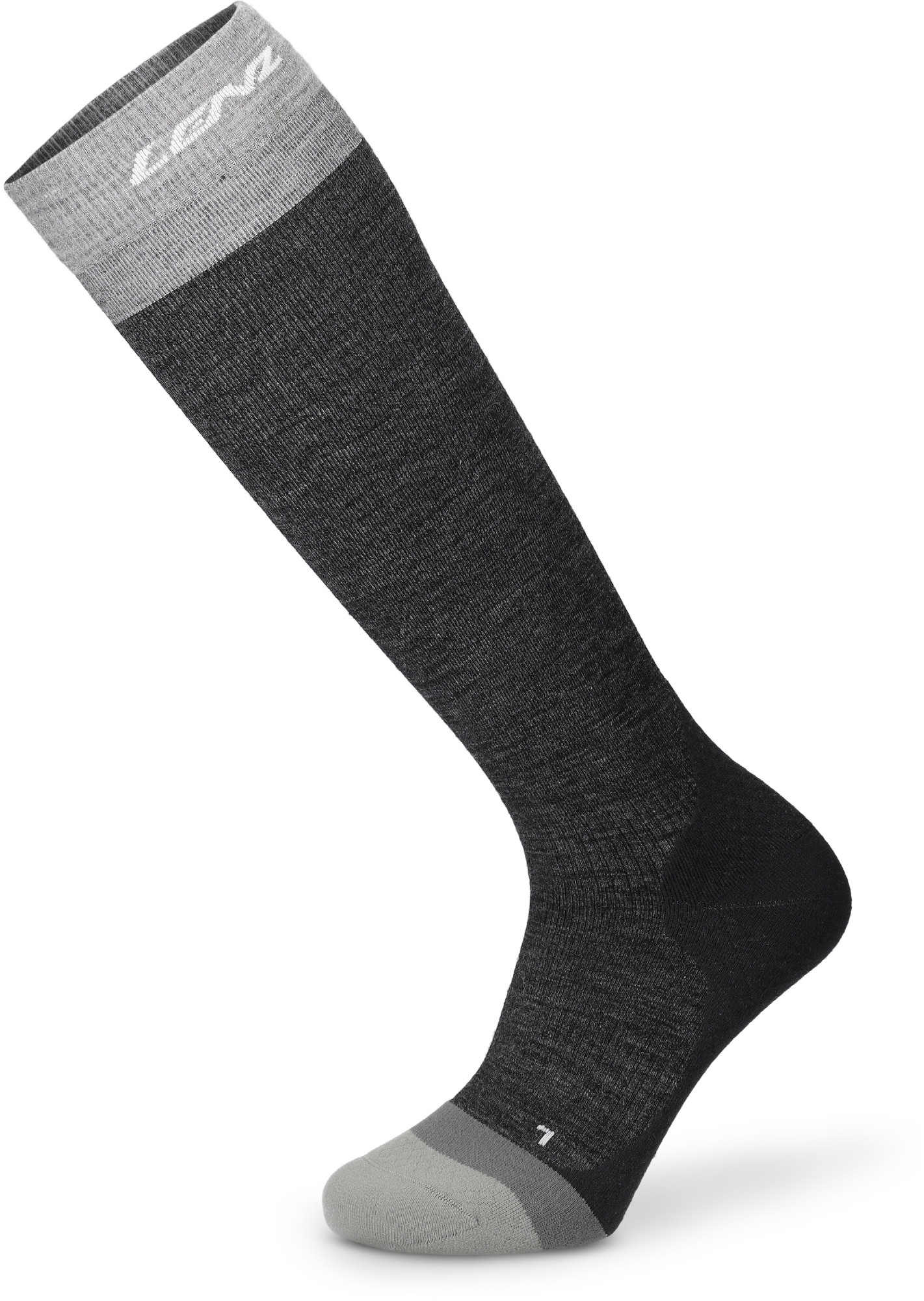 Lenz Think About Merino Compression 1 Chaussettes, gris, taille 35 - 38 pour Hommes