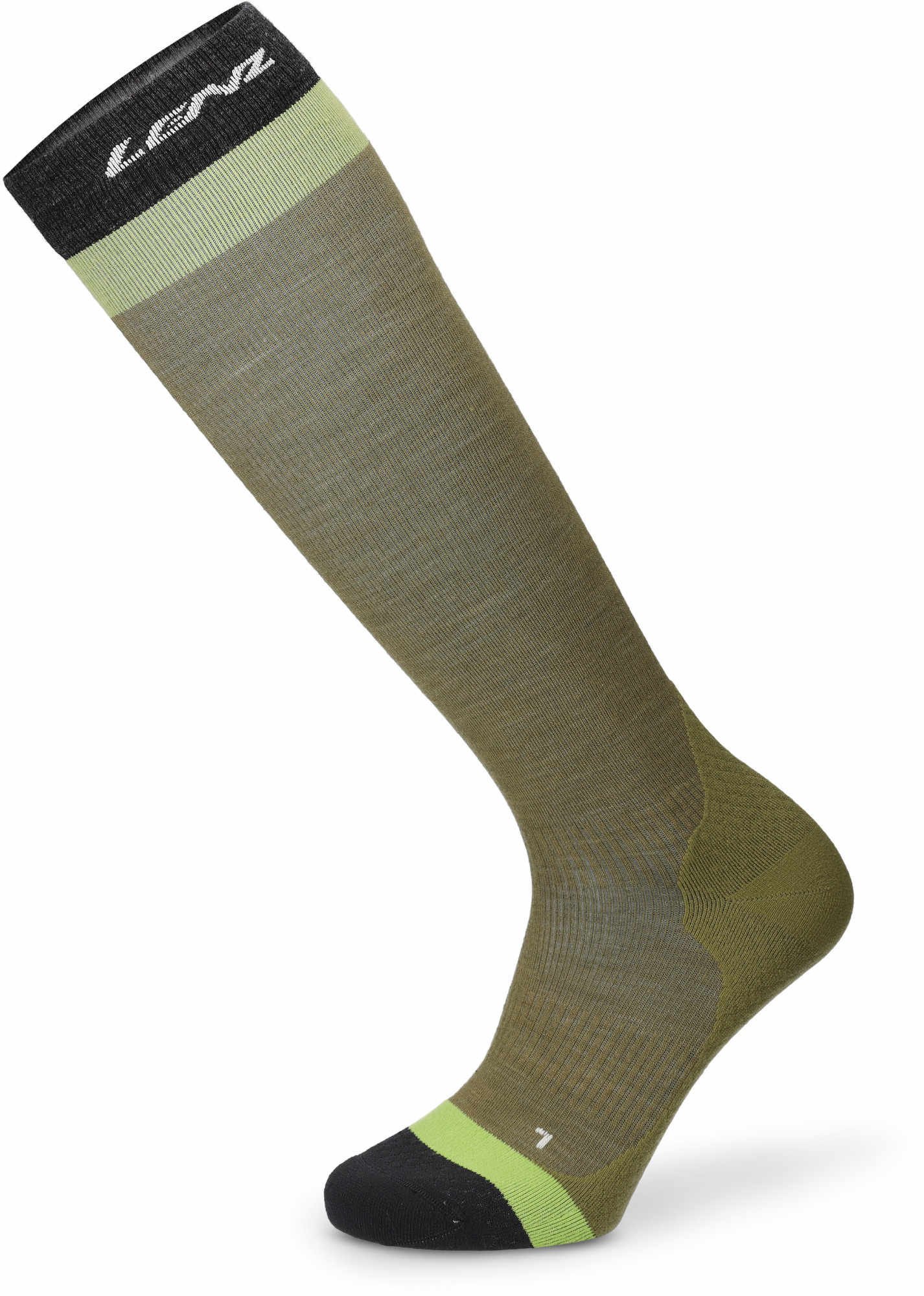 Lenz Think About Merino Compression 1 Chaussettes, vert, taille 35 - 38 pour Hommes