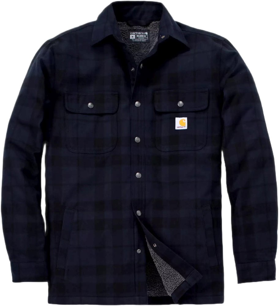 Carhartt Relaxed Fit Flannel Sherpa‑Lined Shirt Textiel jas