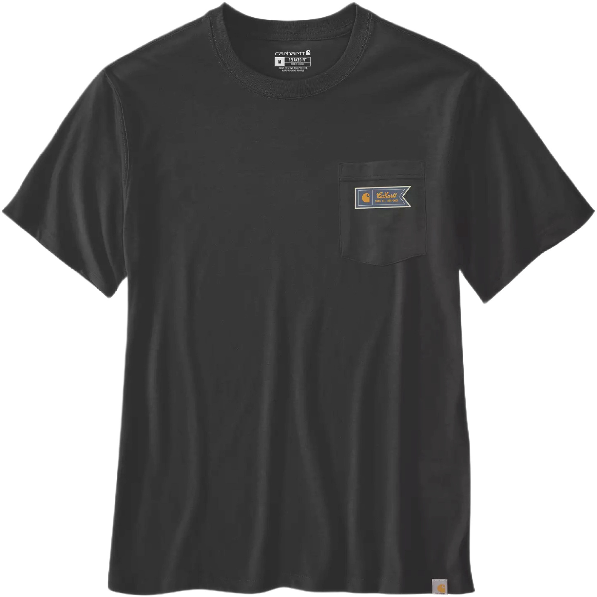 Carhartt Pocket Script Graphic T-Shirt, black, Size 2XL for Men