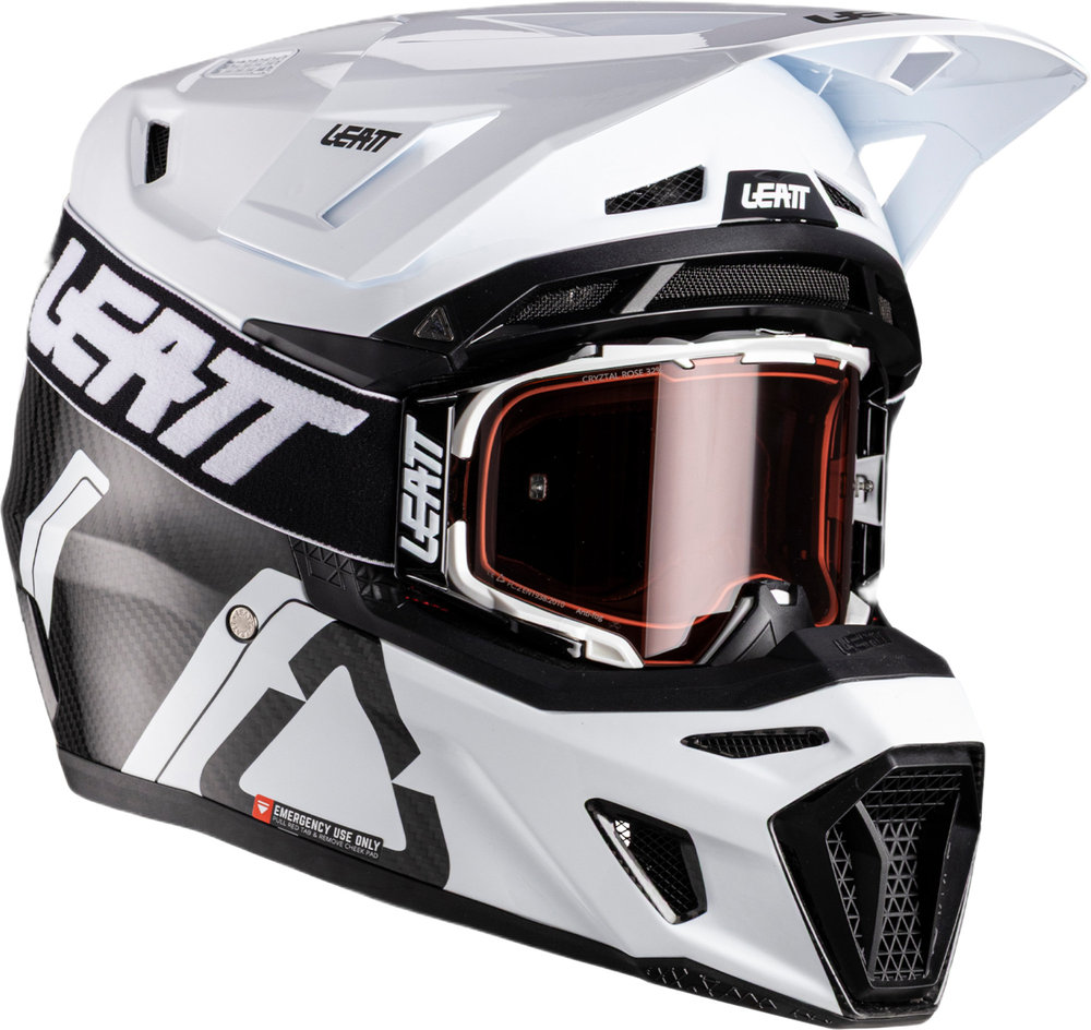 Leatt 9.5 Carbon V26 Motocross Helm mit Brille