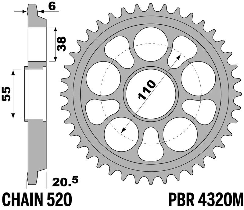 PBR Couronne alu renforcé - 520