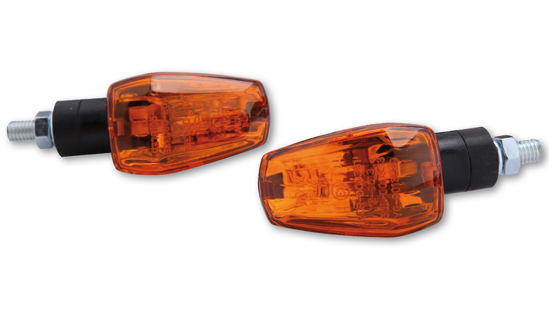 HIGHSIDER Smart IMOLA 1 Pære Mini Blinkhus Sort / Linse Orange (Par), For og Bagpå