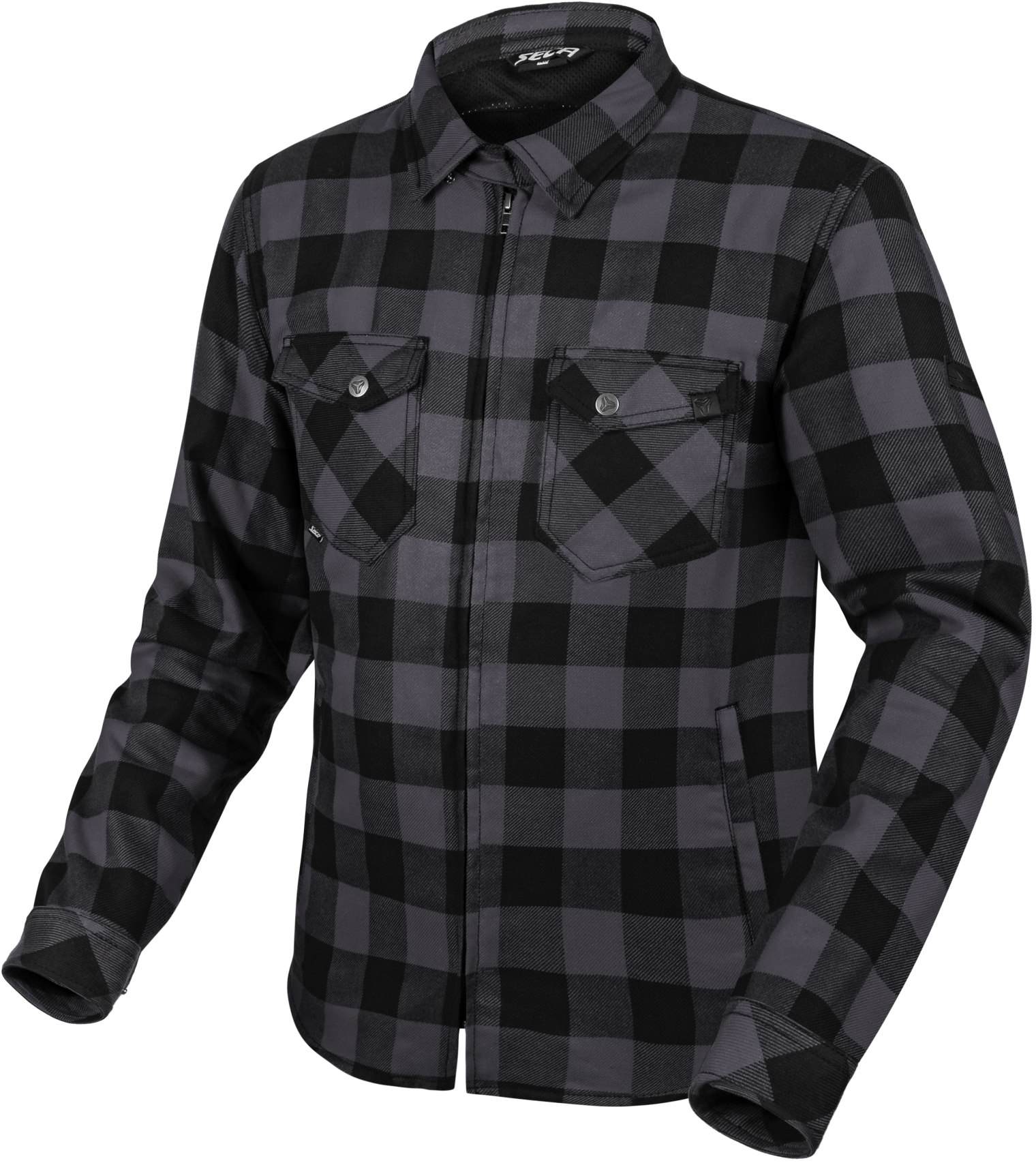 Seca Marshal II Chemise de moto, gris, taille 2XL pour Hommes