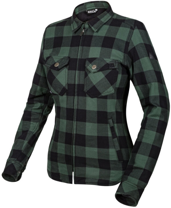 Seca Marshal II Chemise de moto pour femmes, vert, taille L