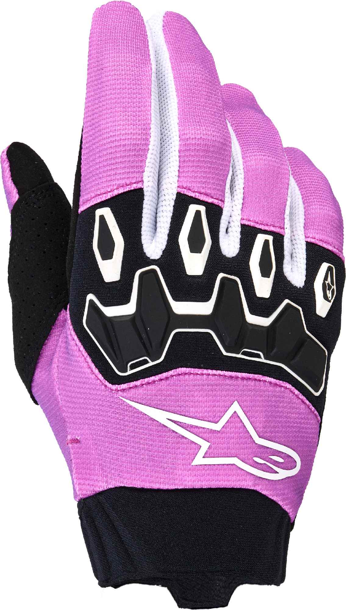 Alpinestars Women's Black White Pink Stella Full Bore V2 Motocross Gloves, Black-White-Pink, For Large