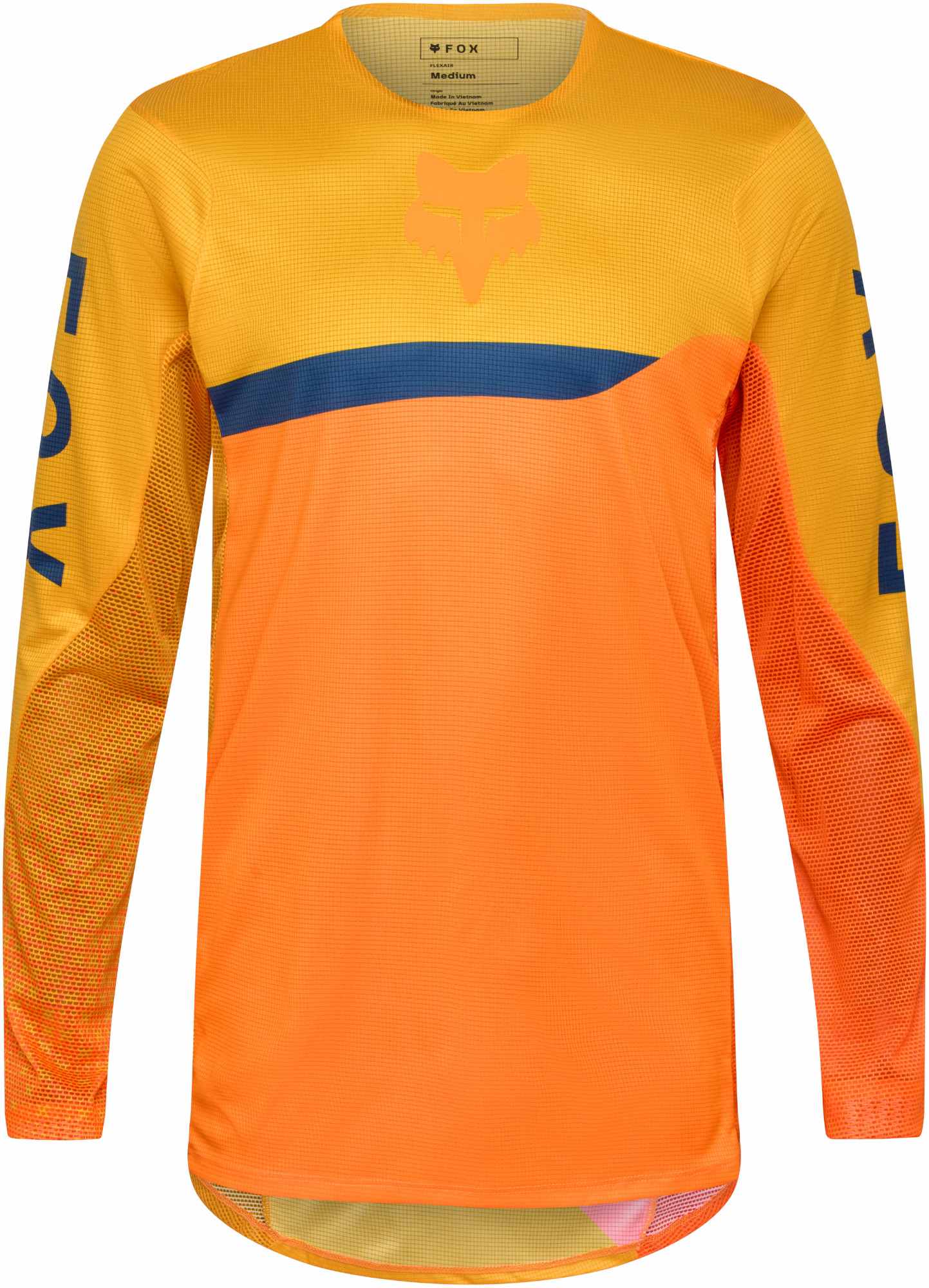 FOX Flexair Fracture Motocross Jersey, yellow-orange, Size 2XL for Men-image-981466576