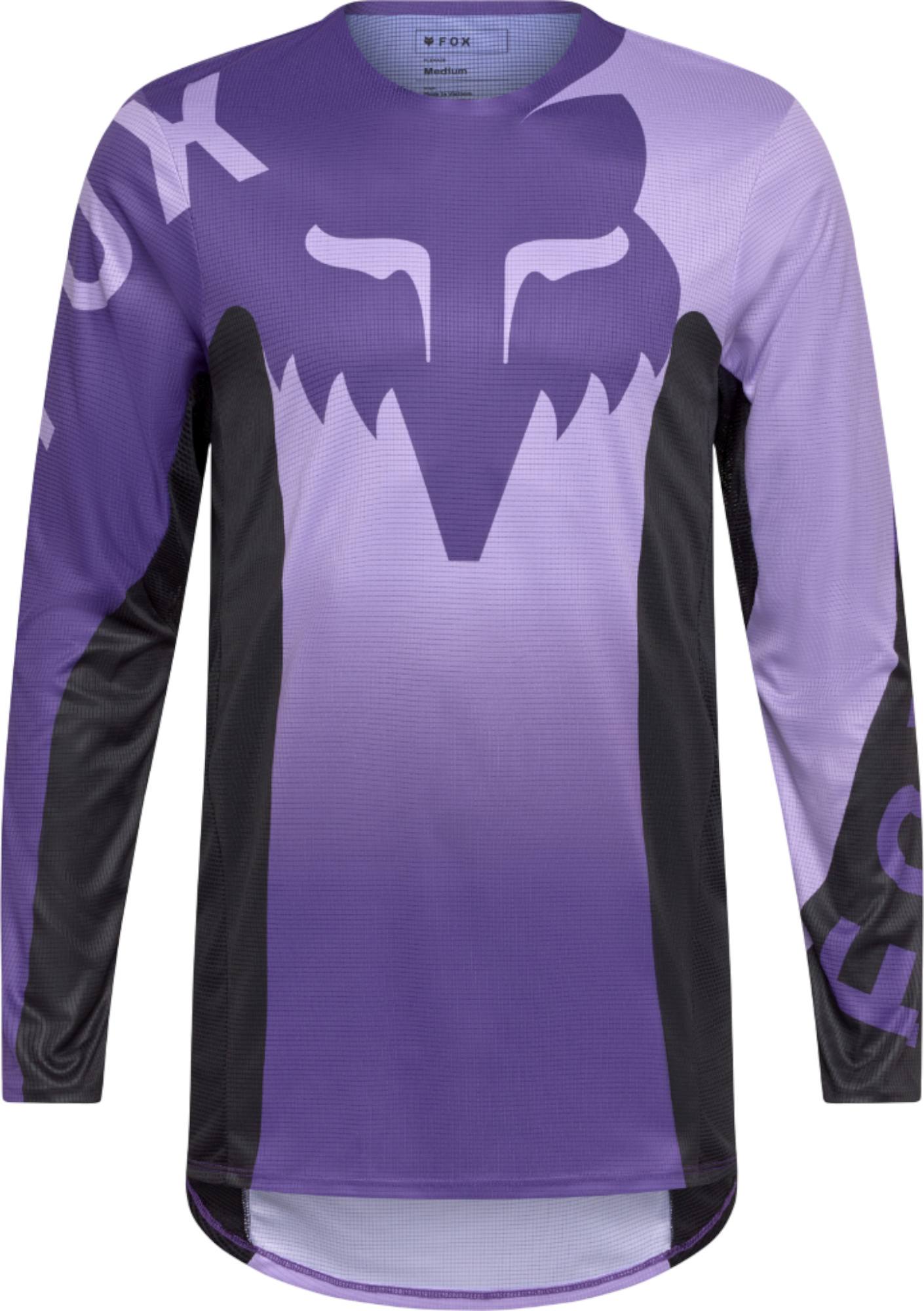 FOX Flexair Spire Motocross Jersey, black-purple, Size 2XL for Men-image-981469214