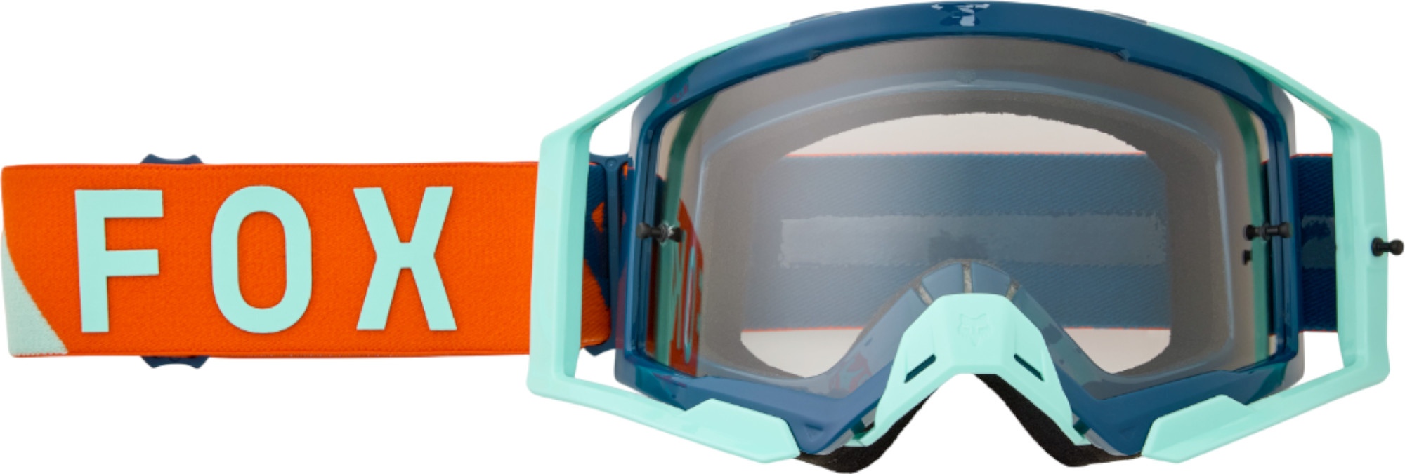 FOX Airspace Tine Motocross Goggle, turquoise-orange for Men-image-426876822