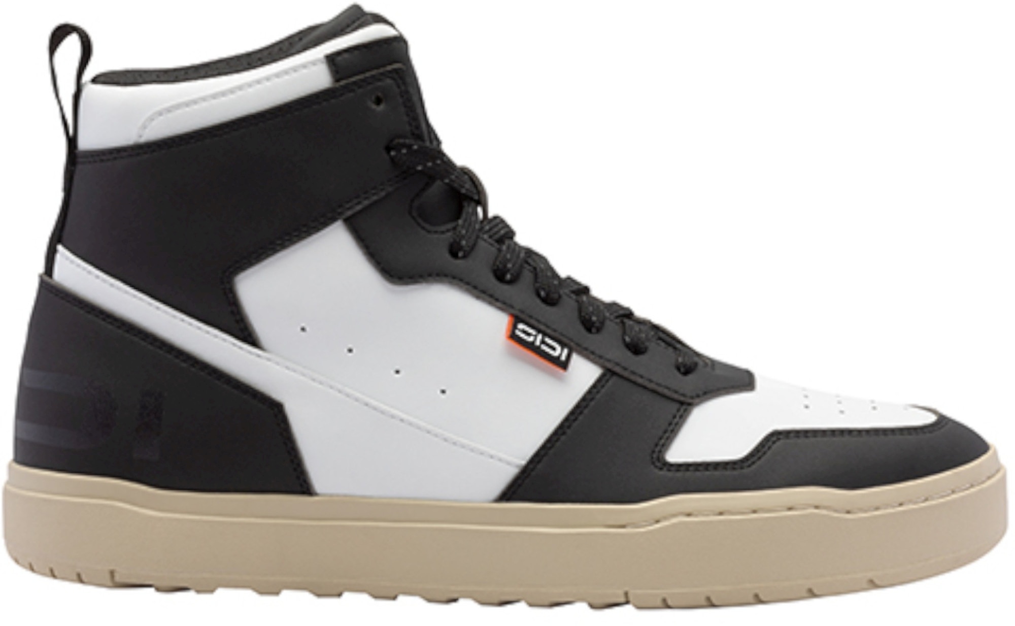Side view of Sidi Lynx Motorcycle Shoes, black-white, Size 39 for Men