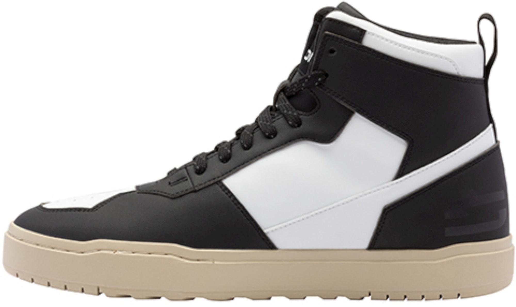 Side view of Sidi Lynx Motorcycle Shoes, black-white, Size 39 for Men