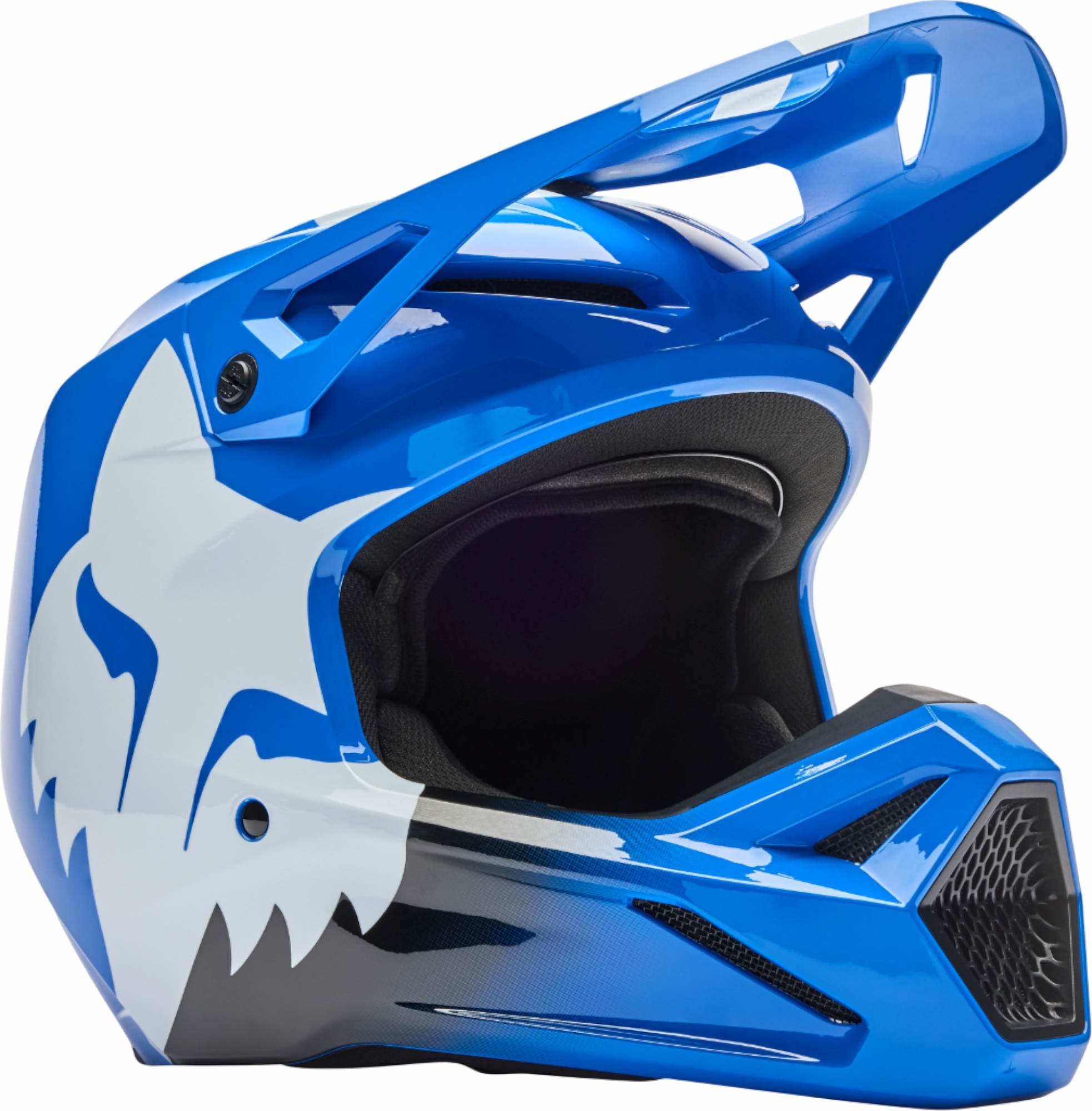 Fox V1 Shield Kask Motocrossowy, Niebieski, Rozmiar S Dla Ty-image