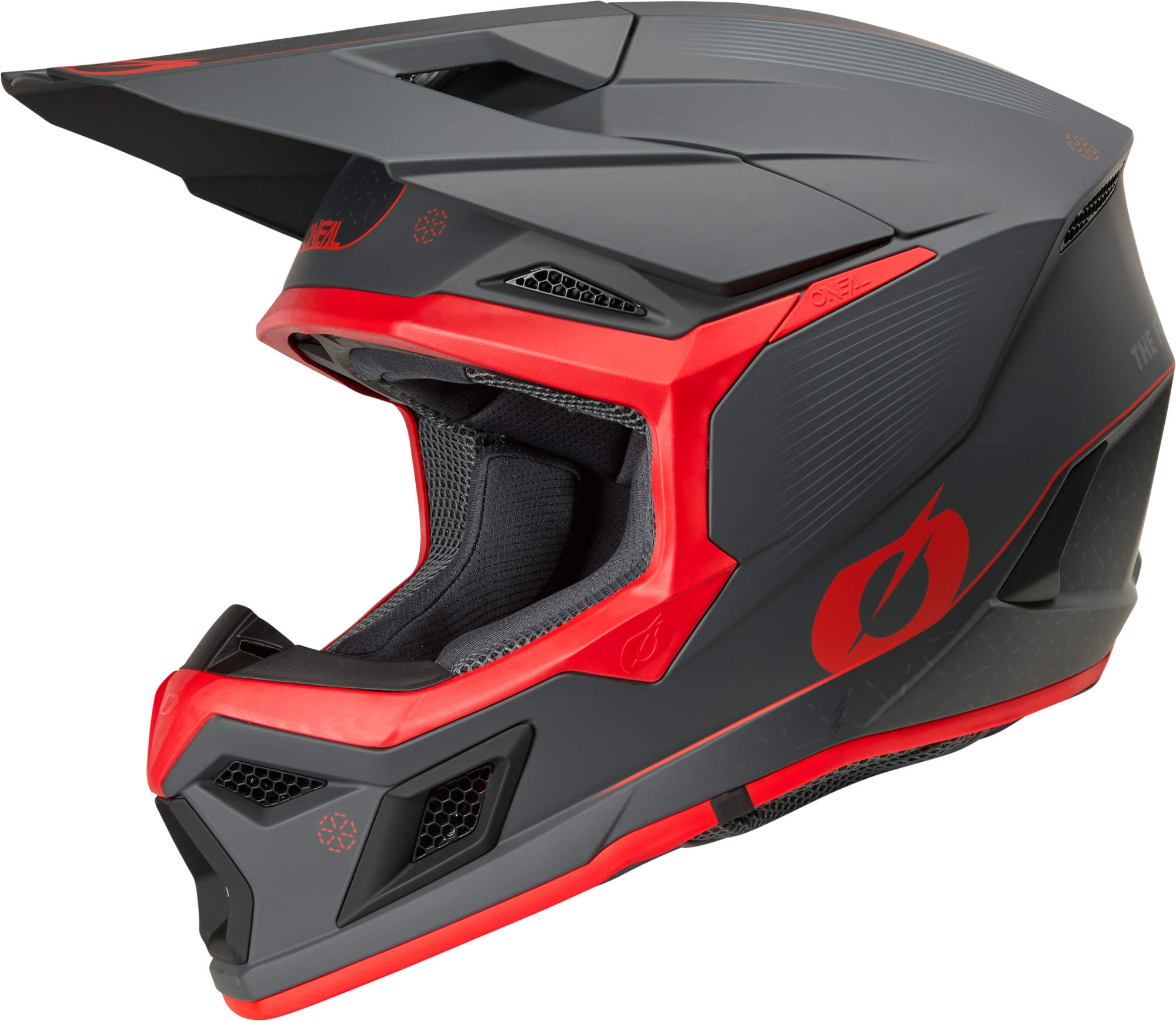 Side view of Oneal 3SRS E-STROKE Motocross Helmet, Size L for Men