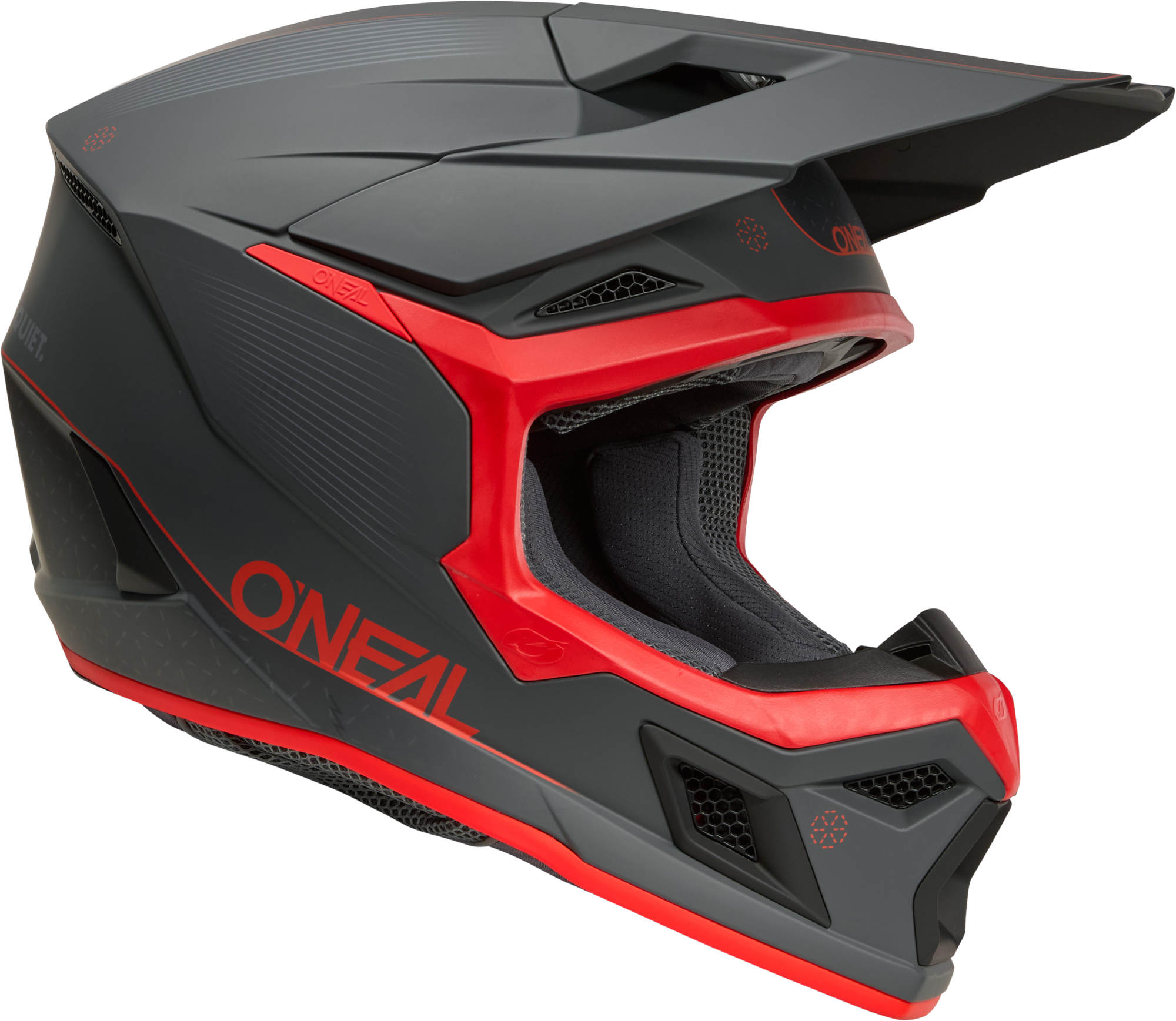 Side view of Oneal 3SRS E-STROKE Motocross Helmet, Size L for Men