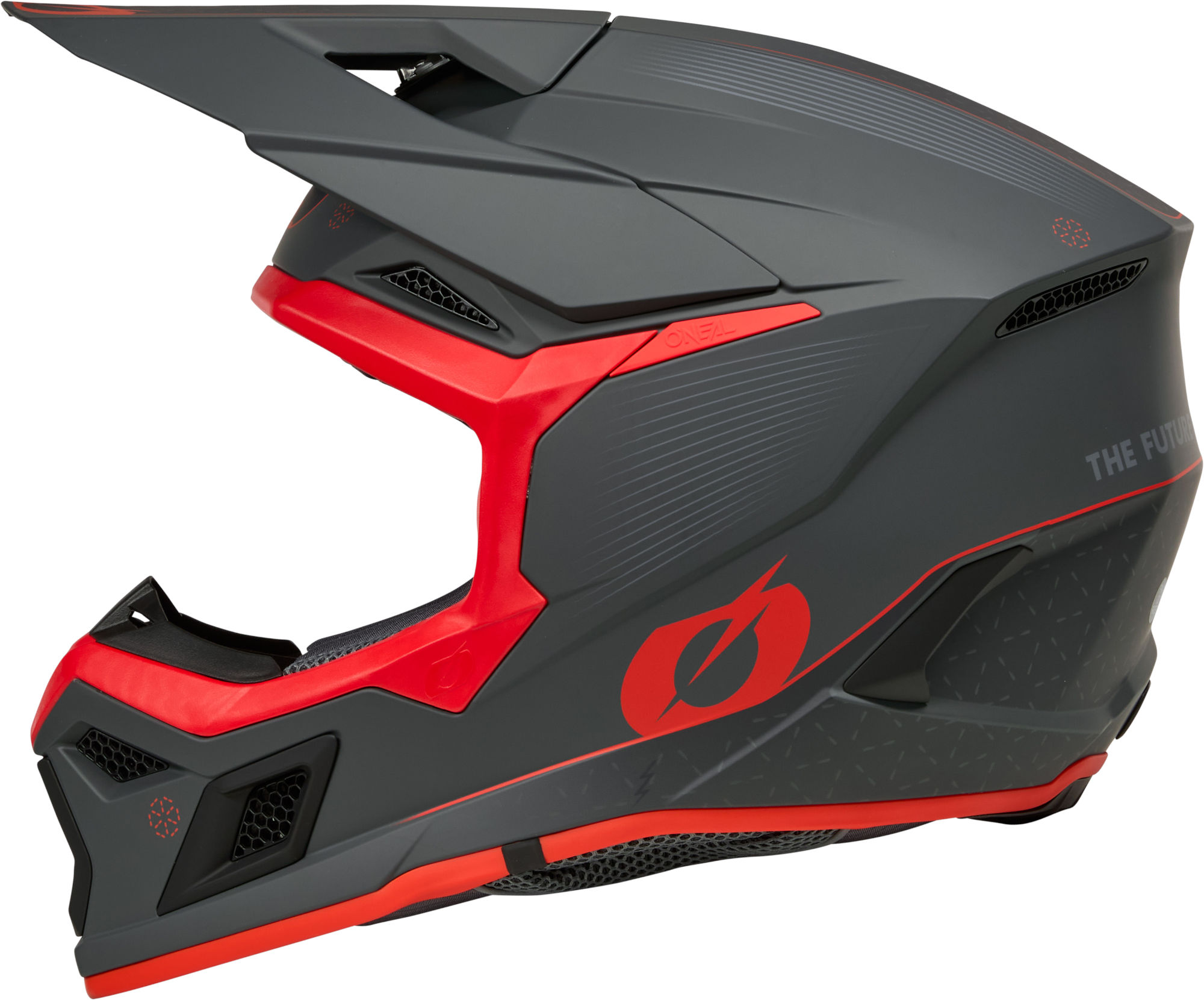 Side view of Oneal 3SRS E-STROKE Motocross Helmet, Size L for Men