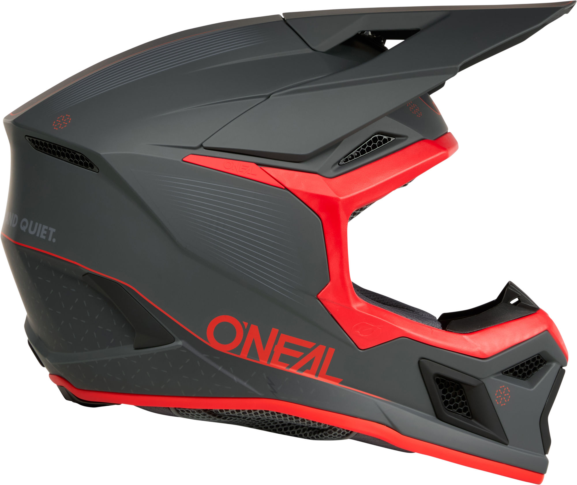Side view of Oneal 3SRS E-STROKE Motocross Helmet, Size L for Men