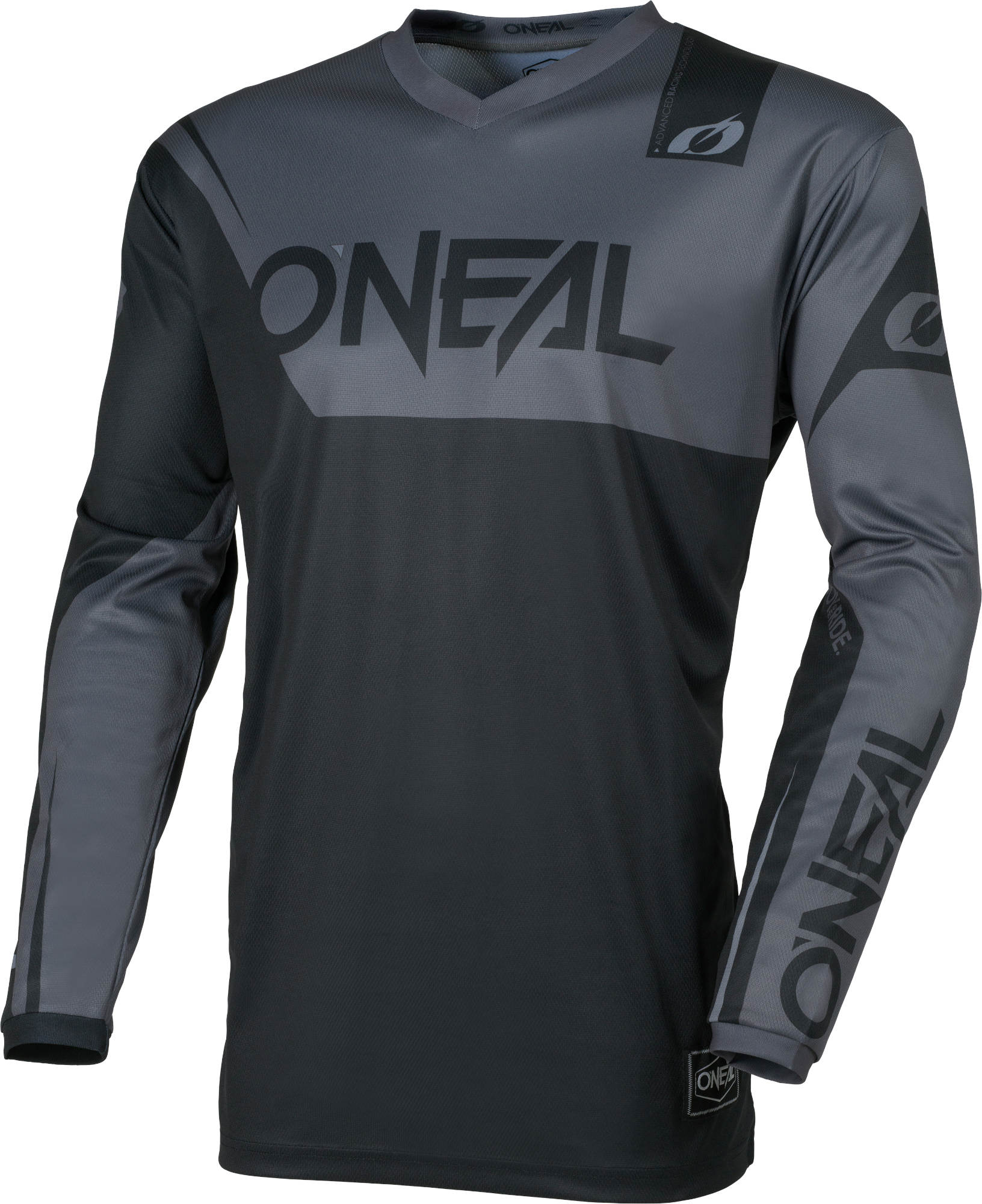 Oneal Element Racewear Motocross Jersey, Black-Grey, Size 4XL