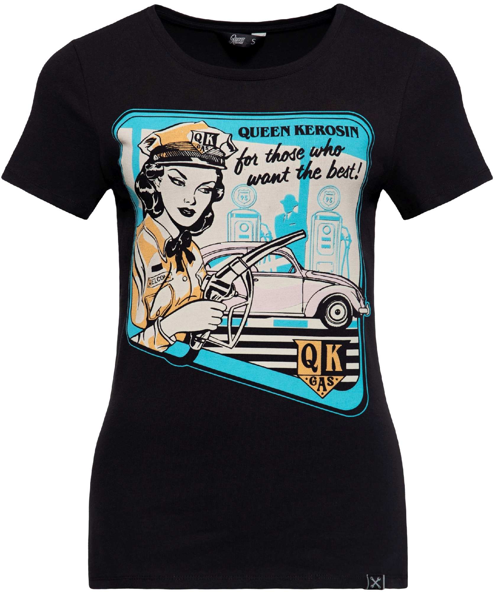 Queen Kerosin QK Gas T-Shirt Femme, taille XL pour Femmes