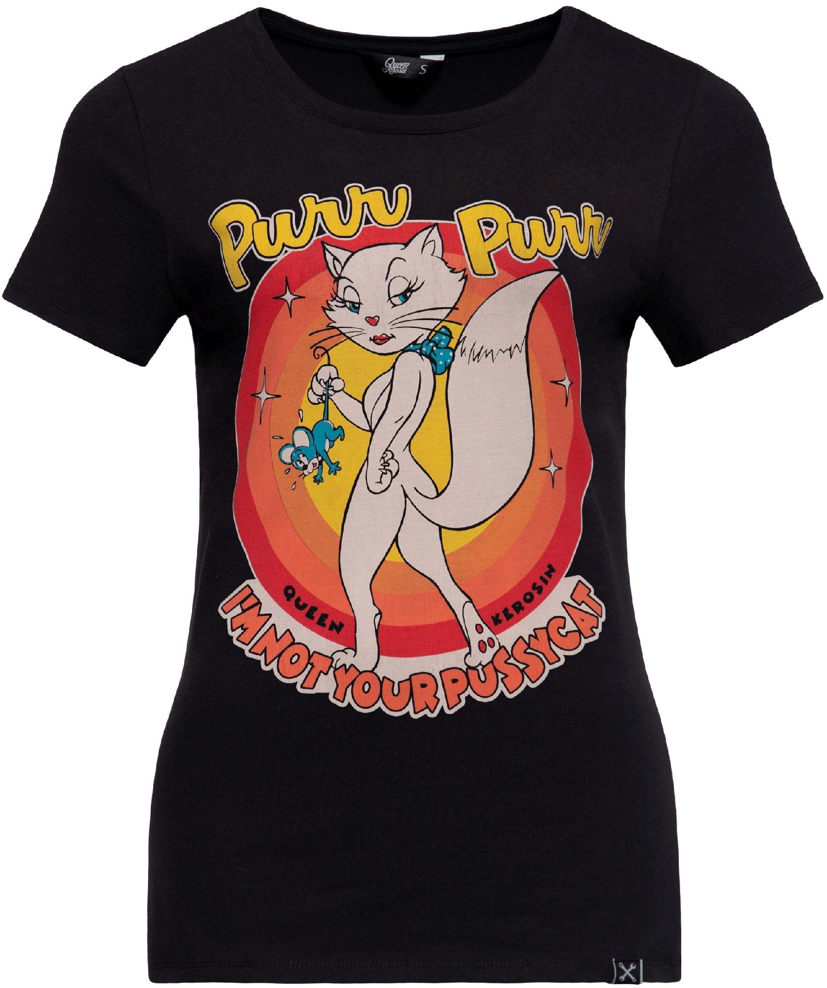 Queen Kerosin I'm Not Your Pussycat T-Shirt Femme, noir, taille XS pour Femmes