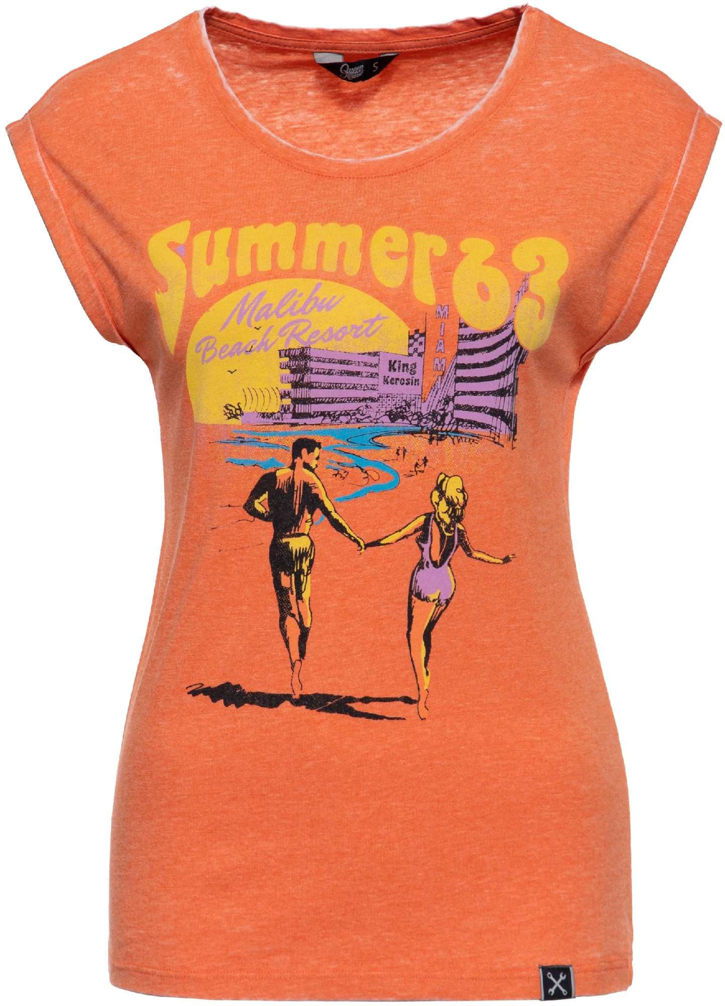 Queen Kerosin Summer 63 T-Shirt Femme, taille XS pour Femmes