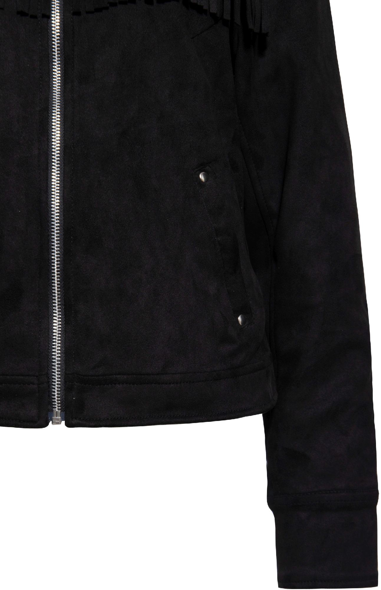 Side view of Queen Kerosin Western Ladies Jacket, black, Size M for Women