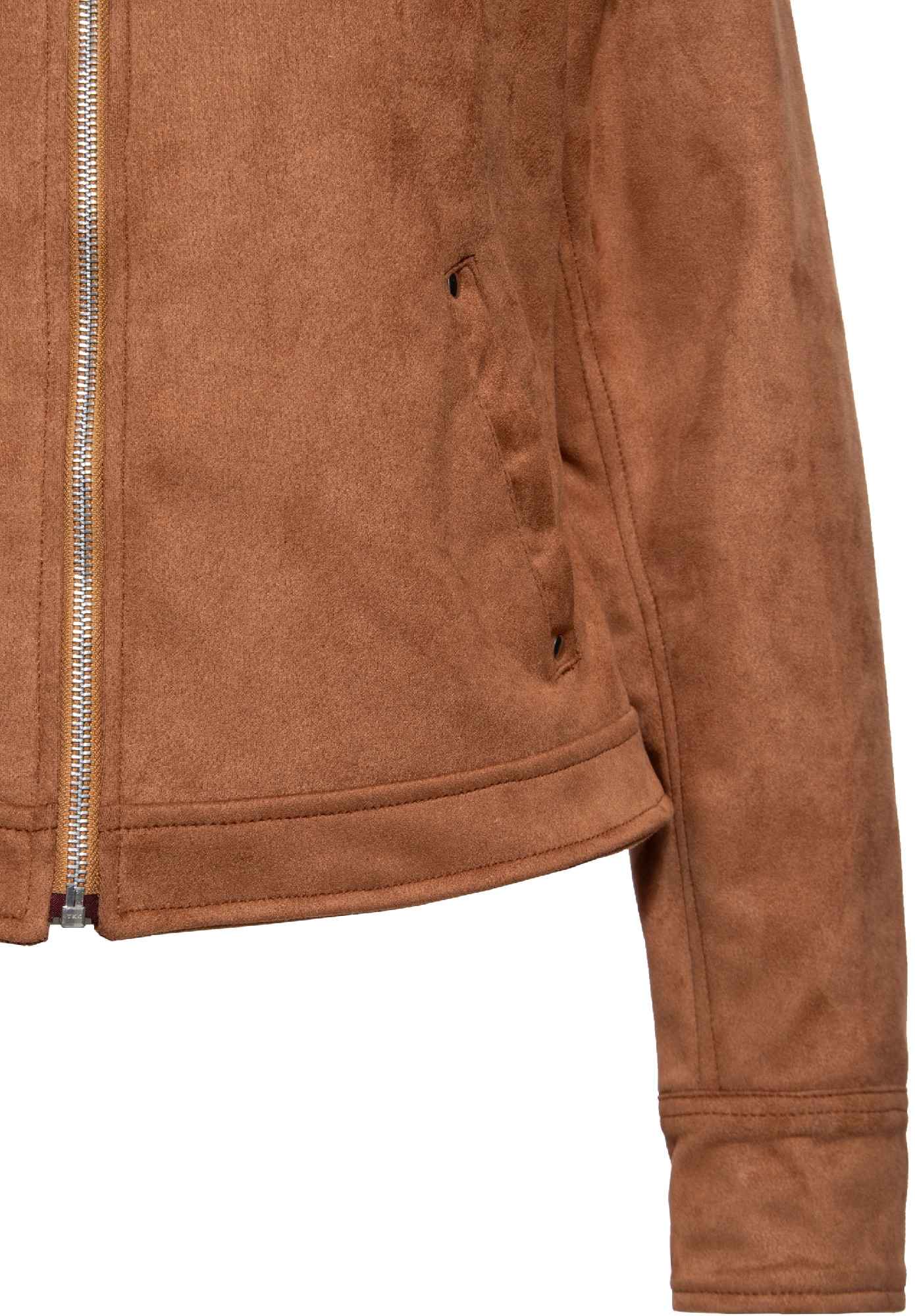 Side view of Queen Kerosin Western Ladies Jacket, brown, Size XS for Women
