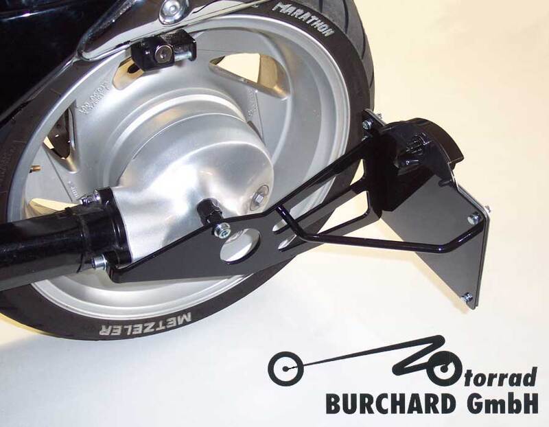 Burchard Excellence 侧车牌架 带零件合格证 铃木 Volusia /Intruder ， 镀铬