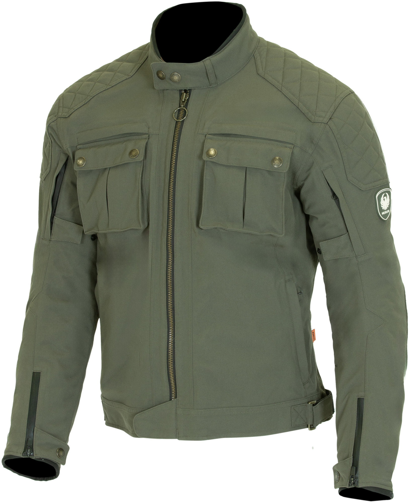 Merlin Coplow Eco D30 Blouson textile de moto laminé, vert, taille 2XL pour Hommes