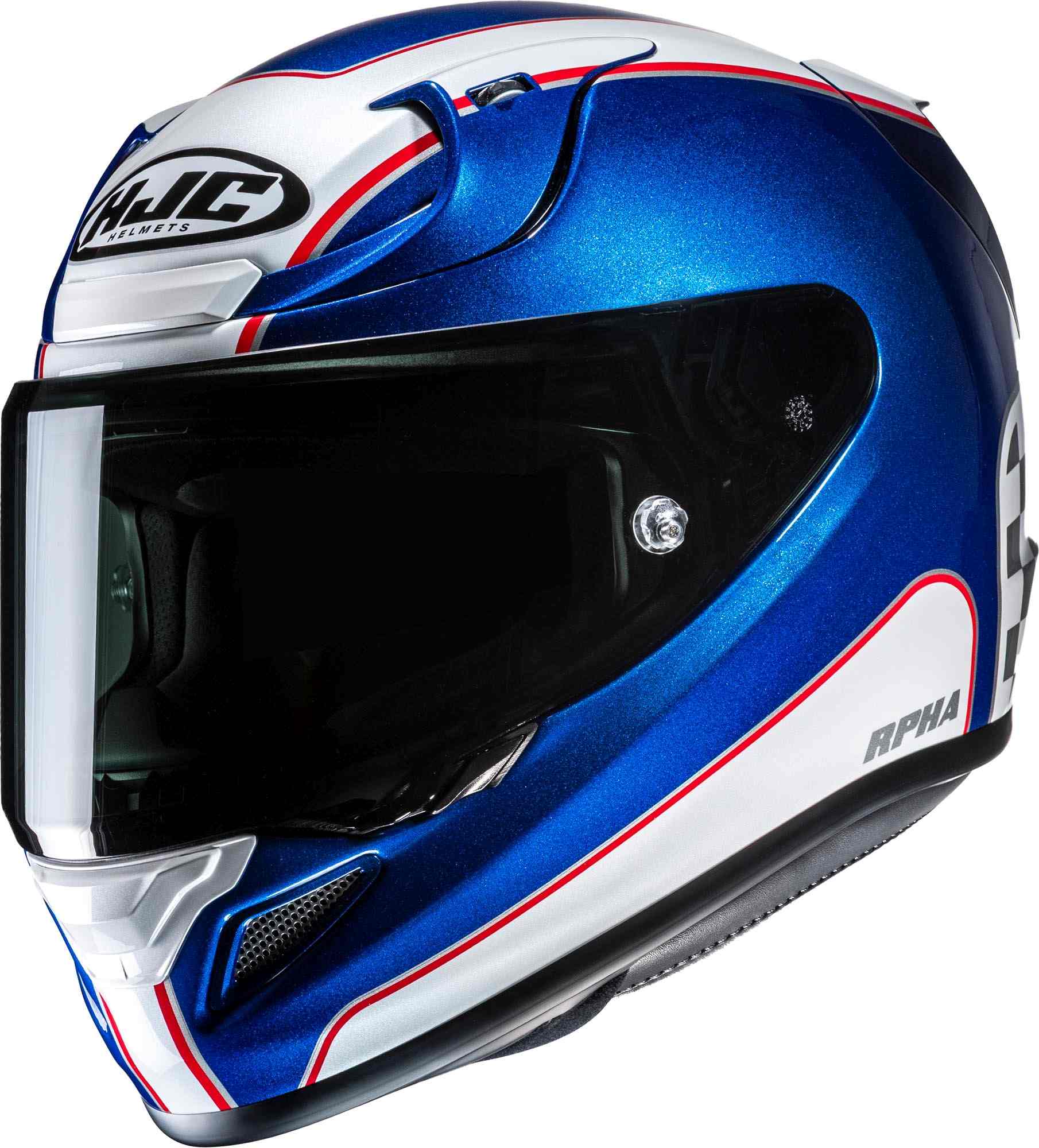 Hjc Men's White Blue Rpha 12 Respon Helmet, White-Blue, Size Xs For