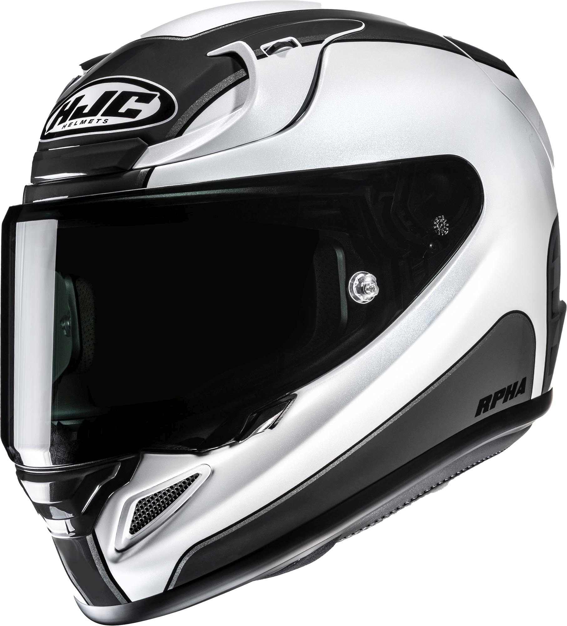 Hjc Men's Black White Rpha 12 Respon Helmet, Black-White, Size Xs For