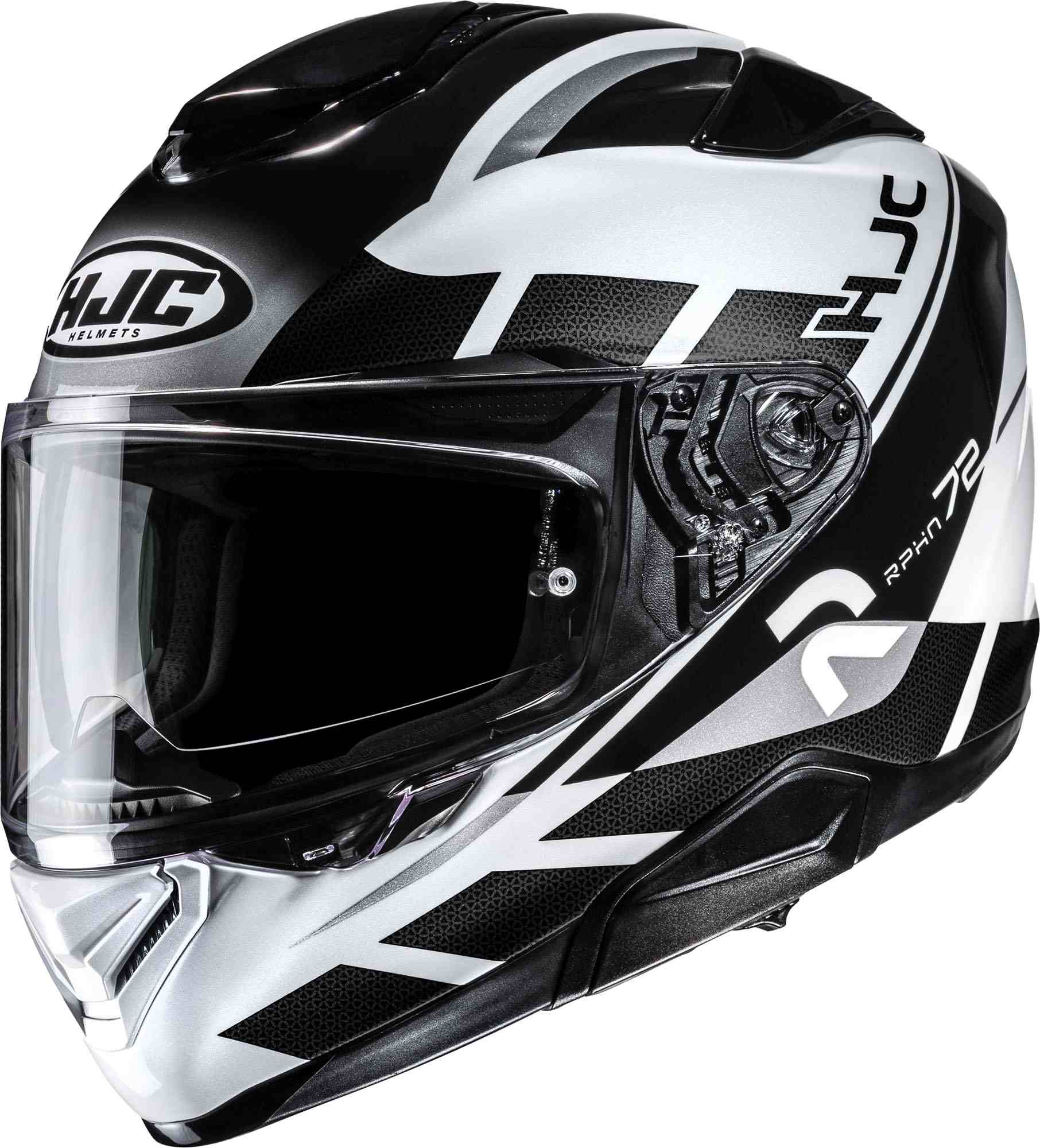 Hjc Men's Black White Silver Rpha 72 Value Helmet, Black-White-Silver, Size S For