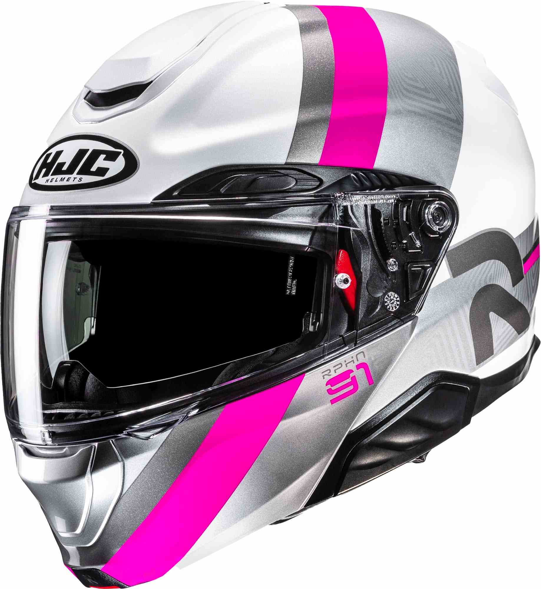 Hjc Men's White Pink Rpha 91 Fensh Helmet, White-Pink, Size 2XS For