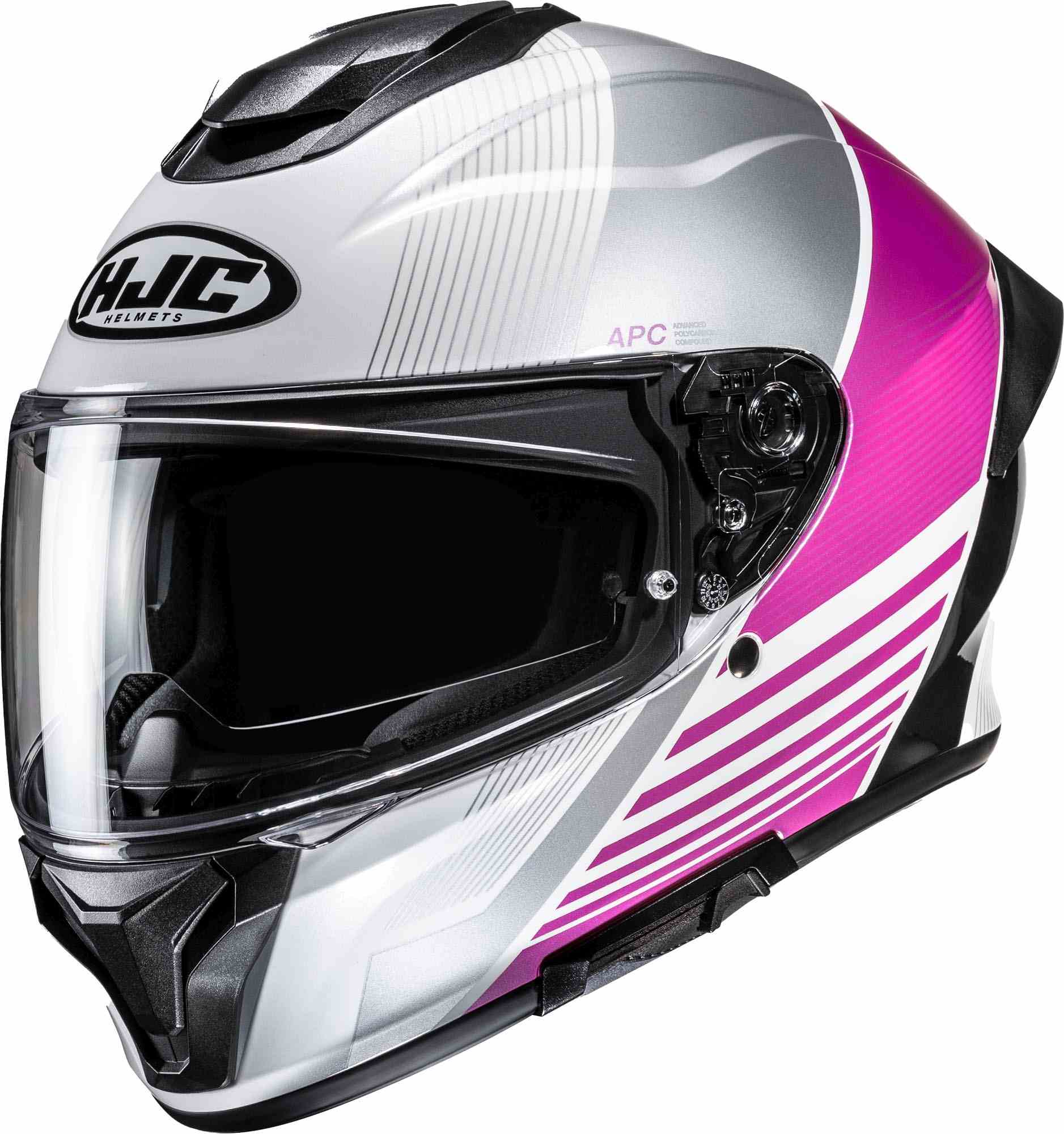 Hjc Men's Grey White Pink C71 Morix Helmet, Grey-White-Pink, Size S For